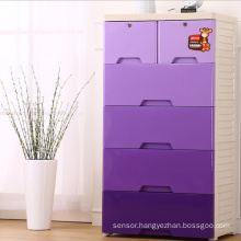 Fashion Purple PP Drawer Storage Cabinet (206027)